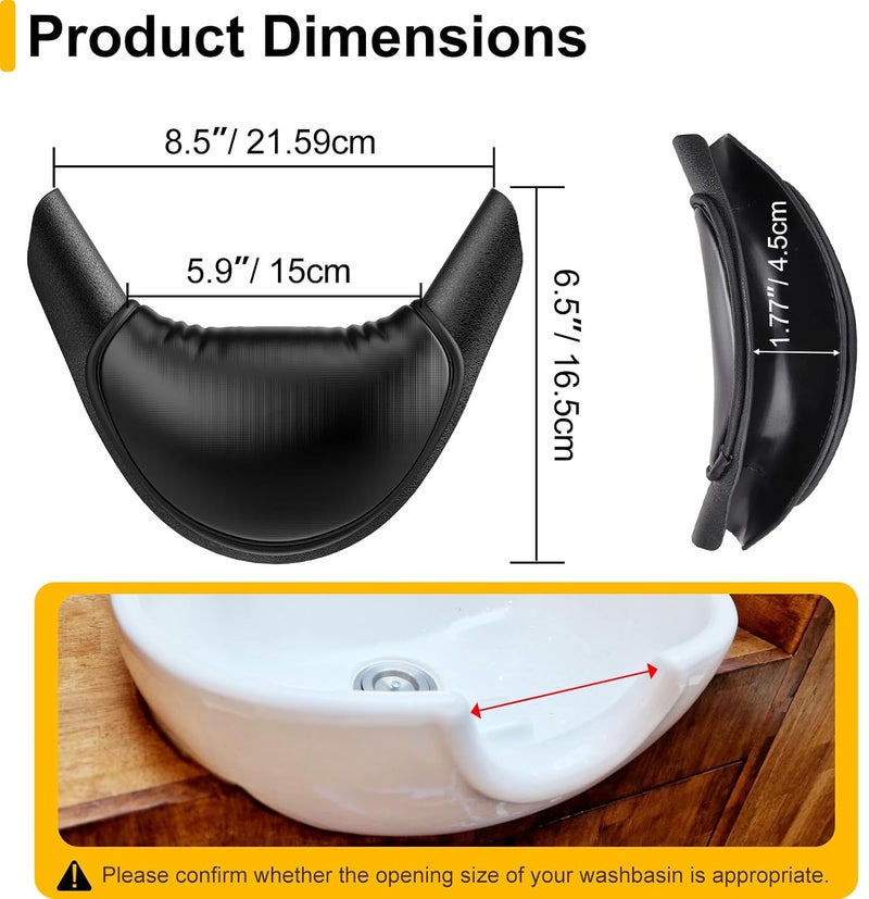 Aiseely Shampoo Bowl Neck Rest for Salon, Salon Shampoo Neck Rest Cushion, Professional Shampoo Bowl Neck Cushion, Silicone Salon Sink Neck Rest for Wash Basin Hair Washing Tray for Sink at Home - Image 3